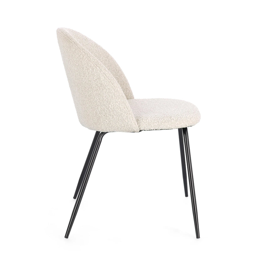 Essstuhl Tanya Schwarz/Elfenbein - ZEN ZONE Furniture