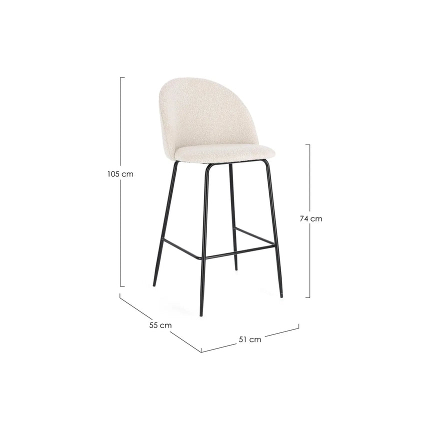 Barhocker in Schwarz und Elfenbein Tragen - ZEN ZONE Furniture
