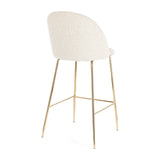 Barhocker in Gold und Elfenbeinoptik Tragen - ZEN ZONE Furniture