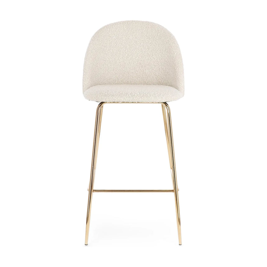 Barhocker in Gold und Elfenbeinoptik Tragen - ZEN ZONE Furniture