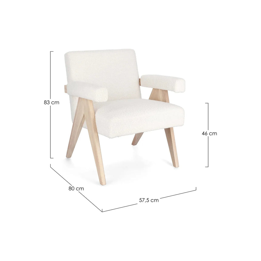 Faiza Sessel Elfenbein - ZEN ZONE Furniture
