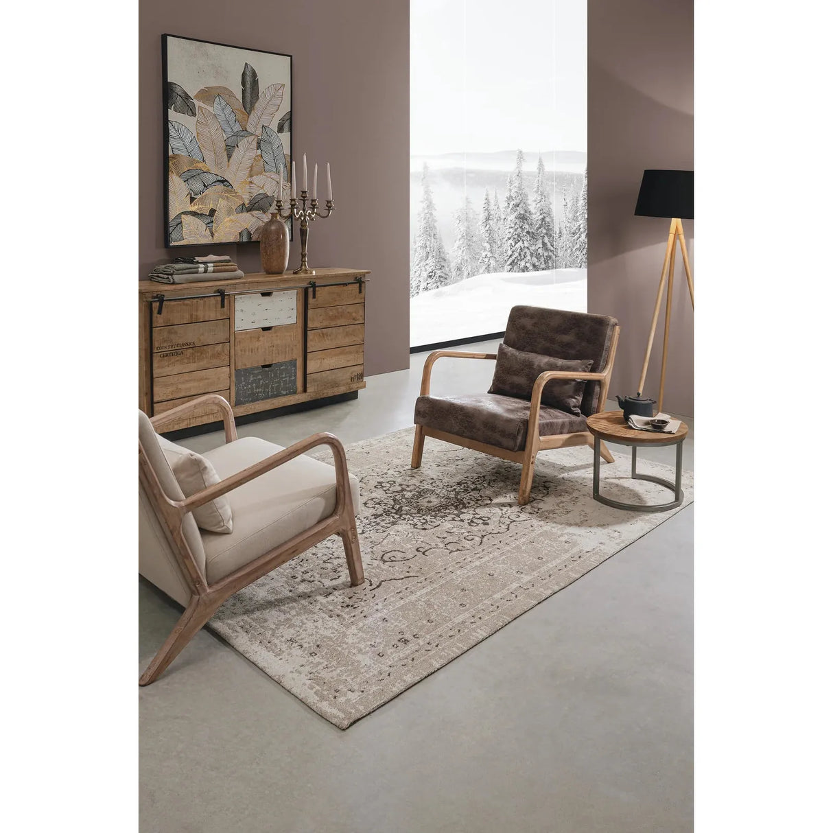 Ancilla Sessel Dunkel mit Kissen - ZEN ZONE Furniture