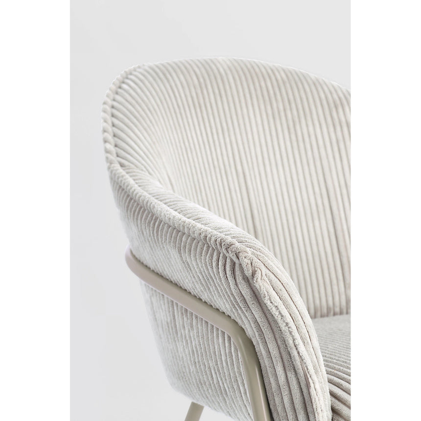 Essstuhl mit Armlehne Cassidy Warm/Hellgrau - ZEN ZONE Furniture