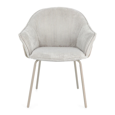 Essstuhl mit Armlehne Cassidy Warm/Hellgrau - ZEN ZONE Furniture