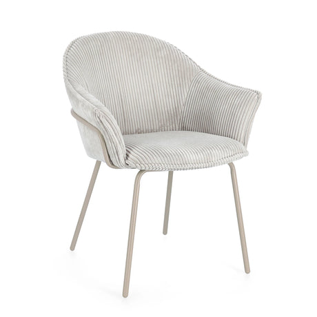 Essstuhl mit Armlehne Cassidy Warm/Hellgrau - ZEN ZONE Furniture