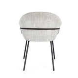 Essstuhl mit Armlehne Cassidy Schwarz/Hellgrau - ZEN ZONE Furniture