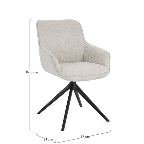 Essstuhl mit Armlehne Matilda Rainy - ZEN ZONE Furniture