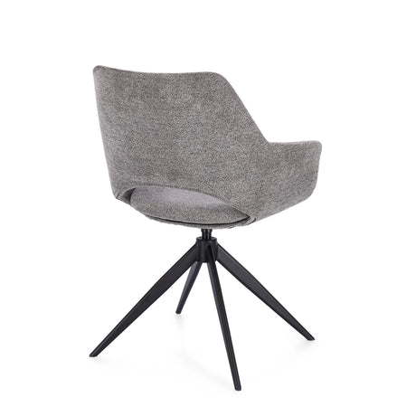 Essstuhl mit Armlehne Vivian Grau - ZEN ZONE Furniture