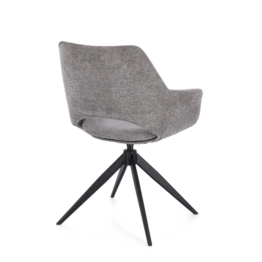 Essstuhl mit Armlehne Vivian Grau - ZEN ZONE Furniture