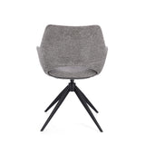 Essstuhl mit Armlehne Vivian Grau - ZEN ZONE Furniture