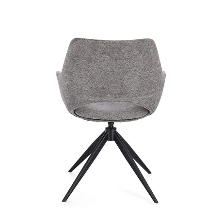 Essstuhl mit Armlehne Vivian Grau - ZEN ZONE Furniture