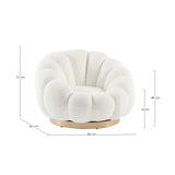 Drehsessel Florel Weiß - ZEN ZONE Furniture
