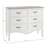 Kommode aus Holz mit 6 Schubladen Justine - ZEN ZONE Furniture