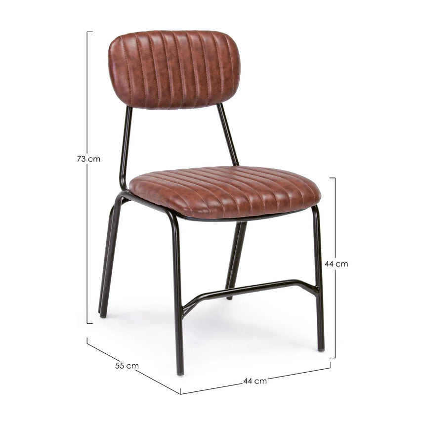 Debbie Stuhl Vintage Dunkelorange - ZEN ZONE Furniture