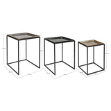 Amira Couchtisch Quadratisch Set 3-teilig - ZEN ZONE Furniture