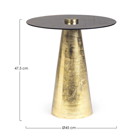 Beistelltisch M-Gl 45x45 Dinpal Brass - ZEN ZONE Furniture