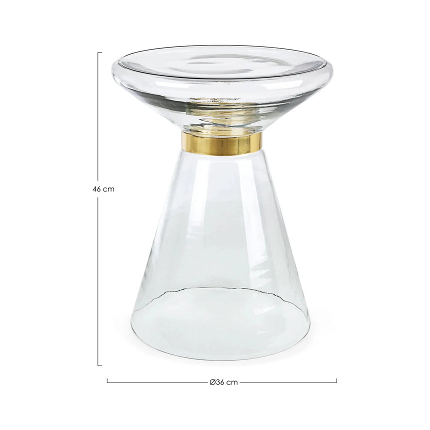 Azmin Couchtisch Klarglas 36 x 36 cm - ZEN ZONE Furniture