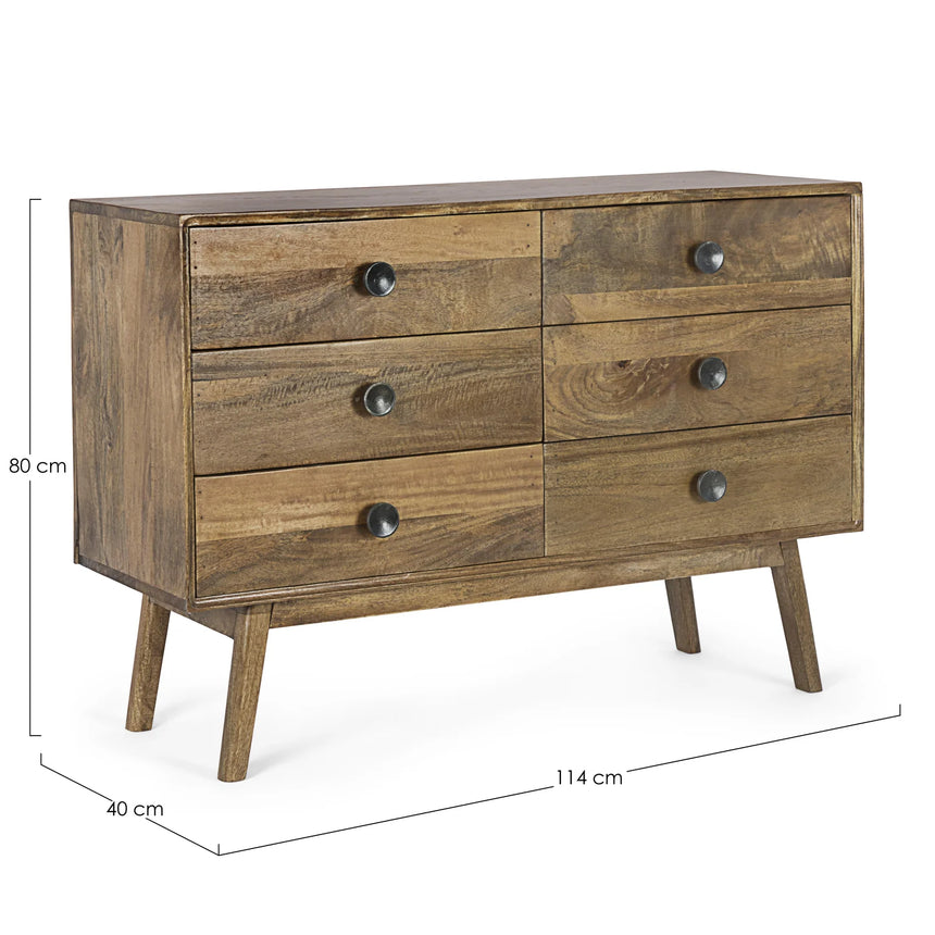 Kommode mit 6 Schubladen Sylvester - ZEN ZONE Furniture
