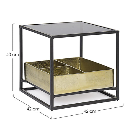 Beistelltisch mit Behälter 42x42 Mavila - ZEN ZONE Furniture