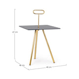 Inesh Couchtisch Rock quadratisch 40x40 cm - ZEN ZONE Furniture
