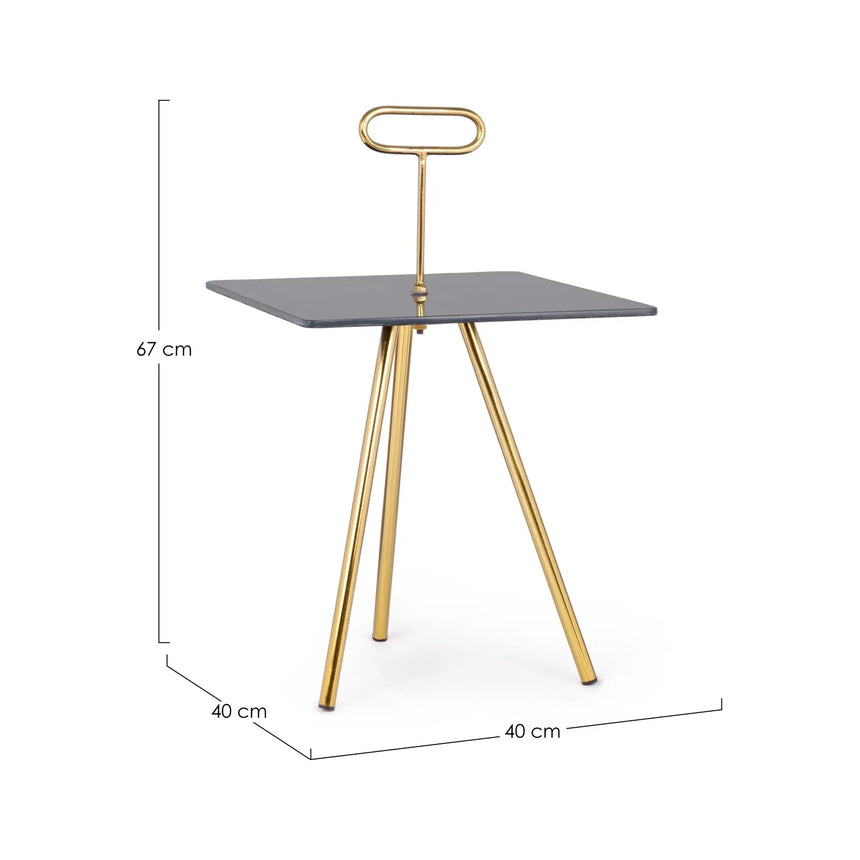 Inesh Couchtisch Rock quadratisch 40x40 cm - ZEN ZONE Furniture