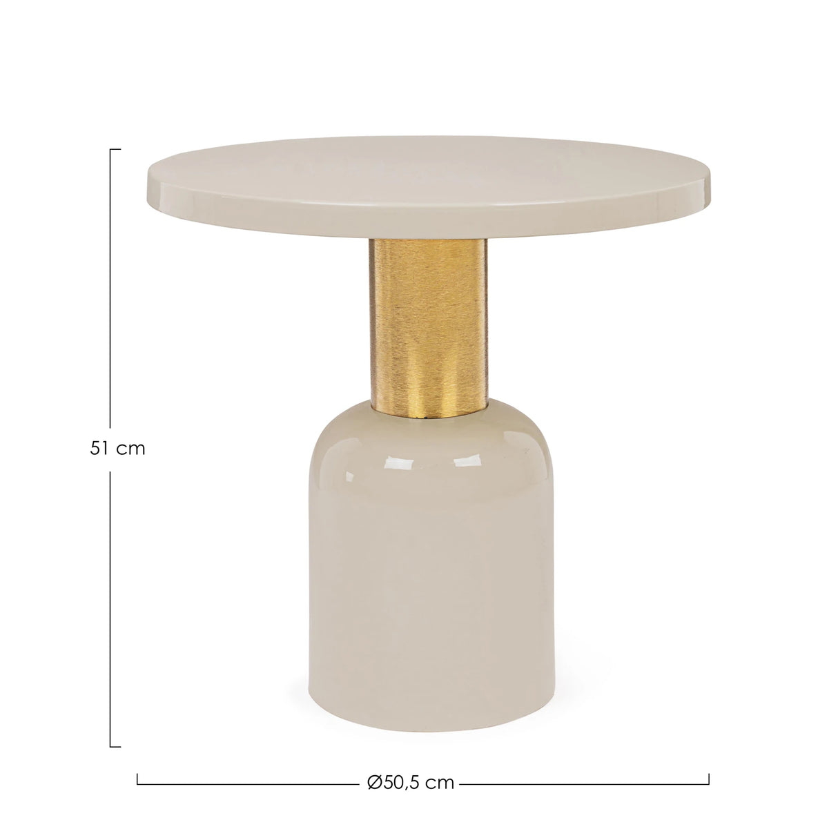 Beistelltisch 50.5x50.5 Nalima Cremefarben - ZEN ZONE Furniture