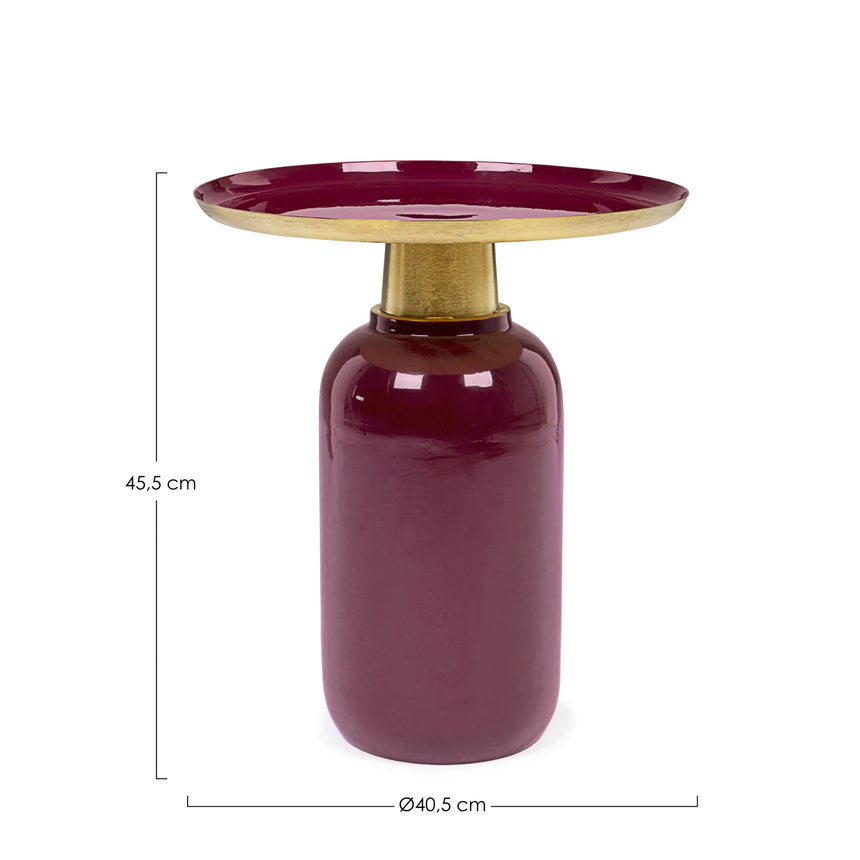 Beistelltisch 40.5x40.5 Nalima Burgundy - ZEN ZONE Furniture