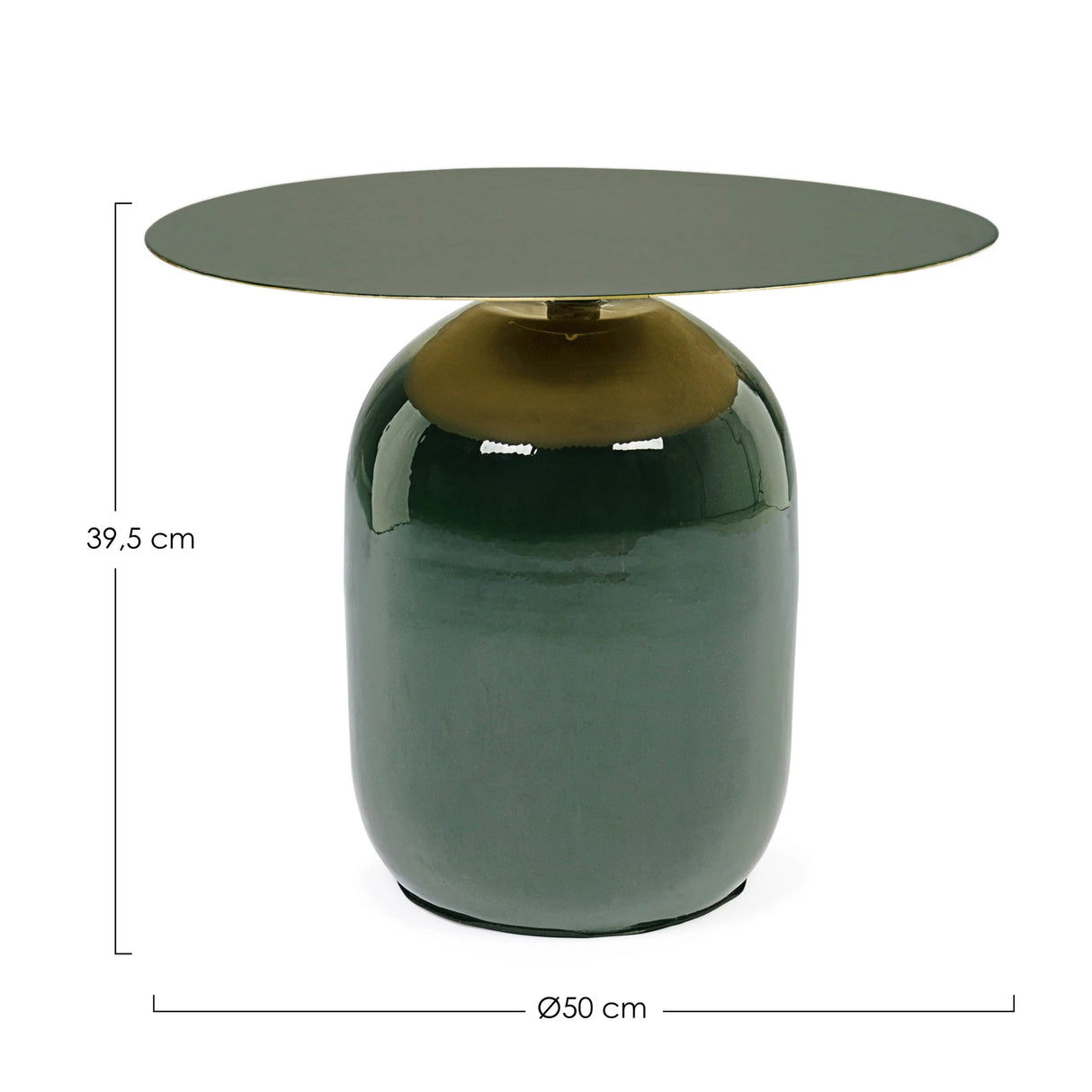 Beistelltisch 50x50 Nalima Dunkelgrün - ZEN ZONE Furniture