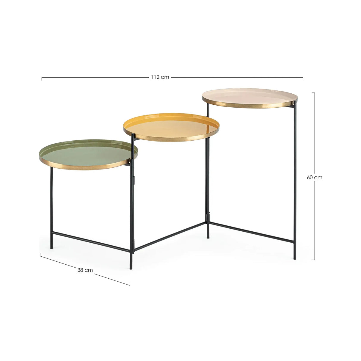 Amrita Couchtisch Klappbar 3-teilig - ZEN ZONE Furniture