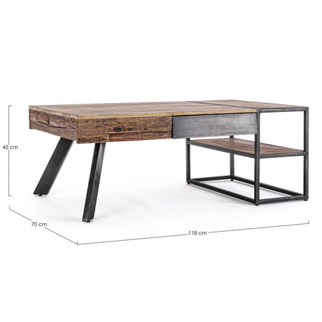 Beistelltisch 2-Schubladen 118x70 Manchester - ZEN ZONE Furniture