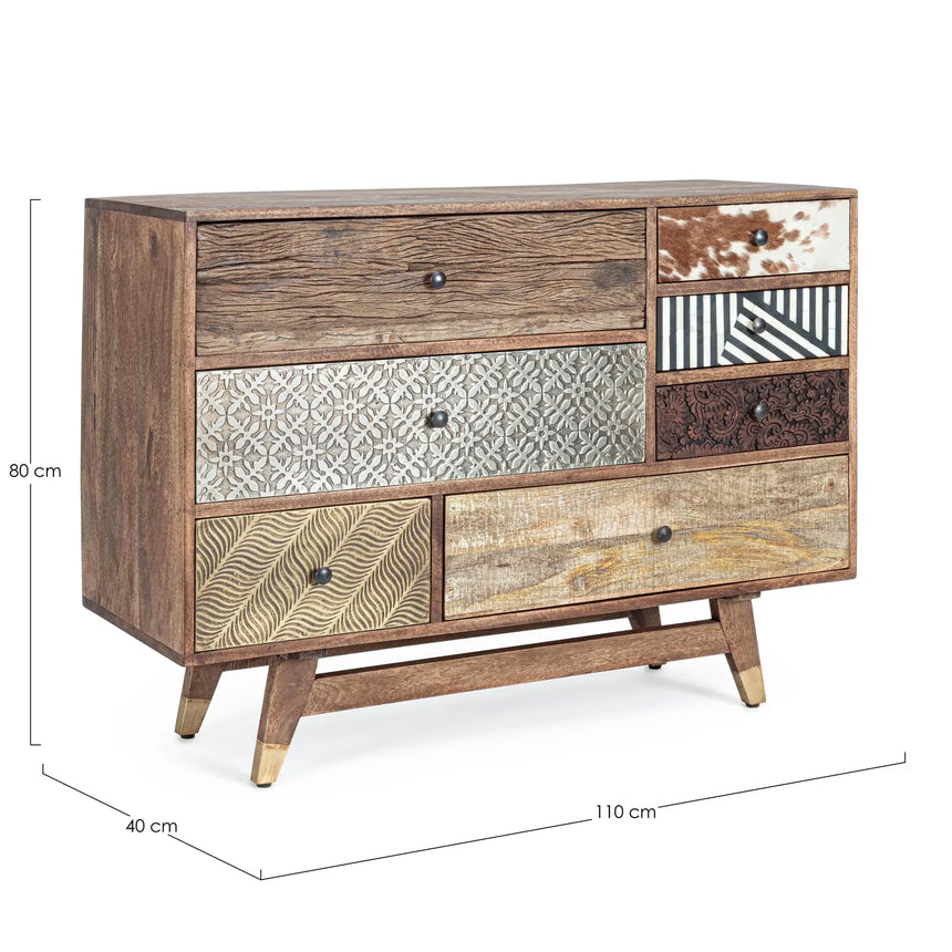 Kommode mit 7 Schubladen Dhaval - ZEN ZONE Furniture