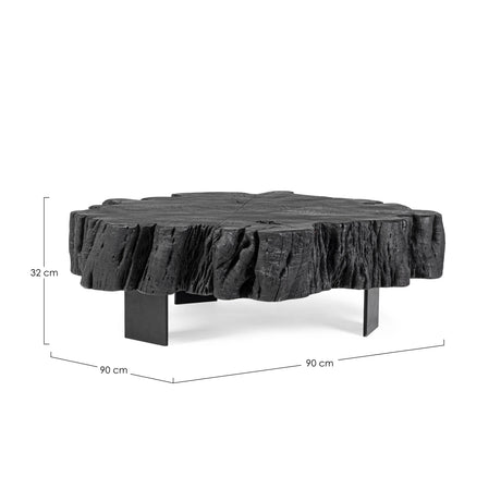 Beistelltisch Schwarz 90x90 Keval - ZEN ZONE Furniture
