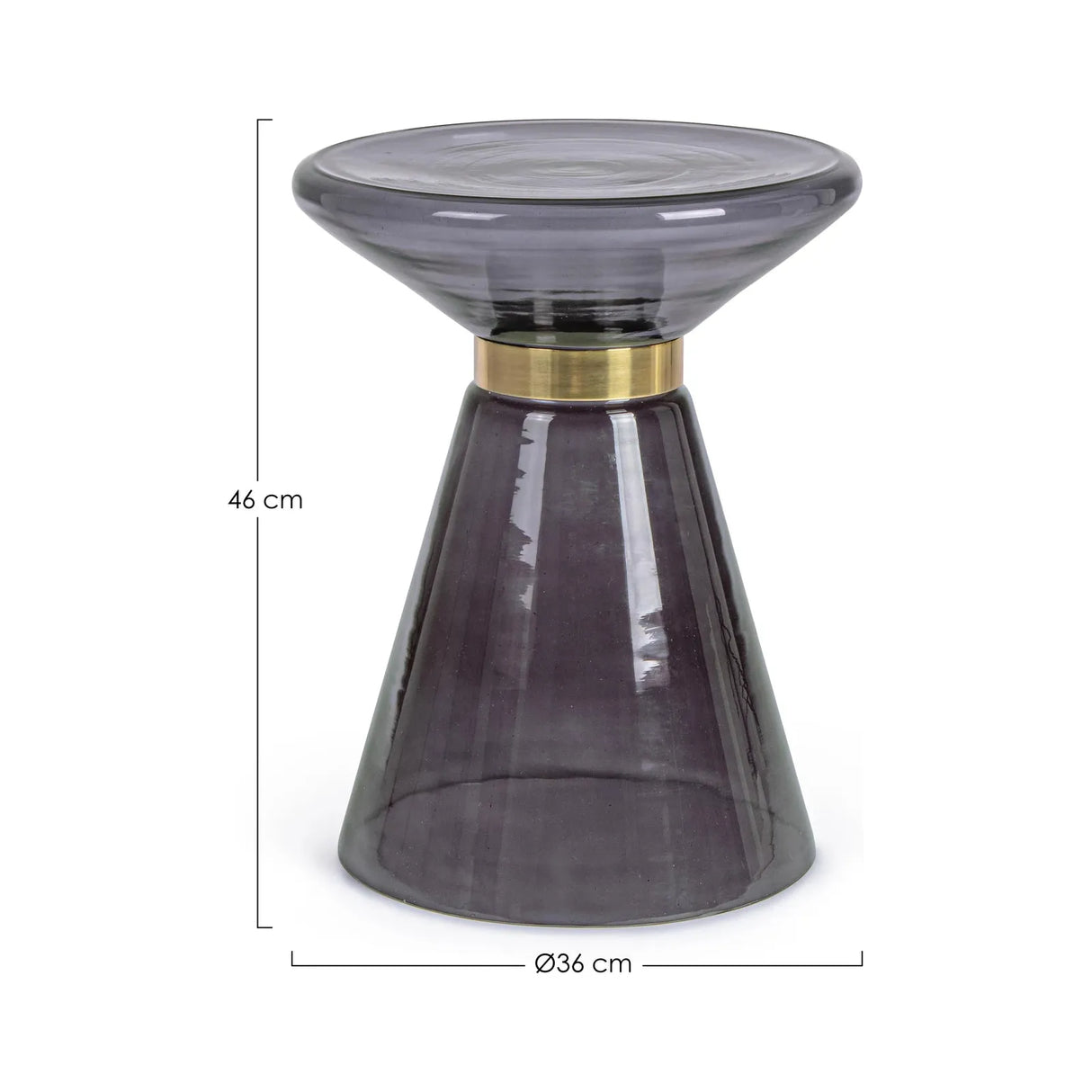 Azmin Couchtisch Grau Glas 36 x 36 cm - ZEN ZONE Furniture