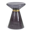 Azmin Couchtisch Grau Glas 36 x 36 cm - ZEN ZONE Furniture