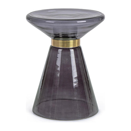 Azmin Couchtisch Grau Glas 36 x 36 cm - ZEN ZONE Furniture
