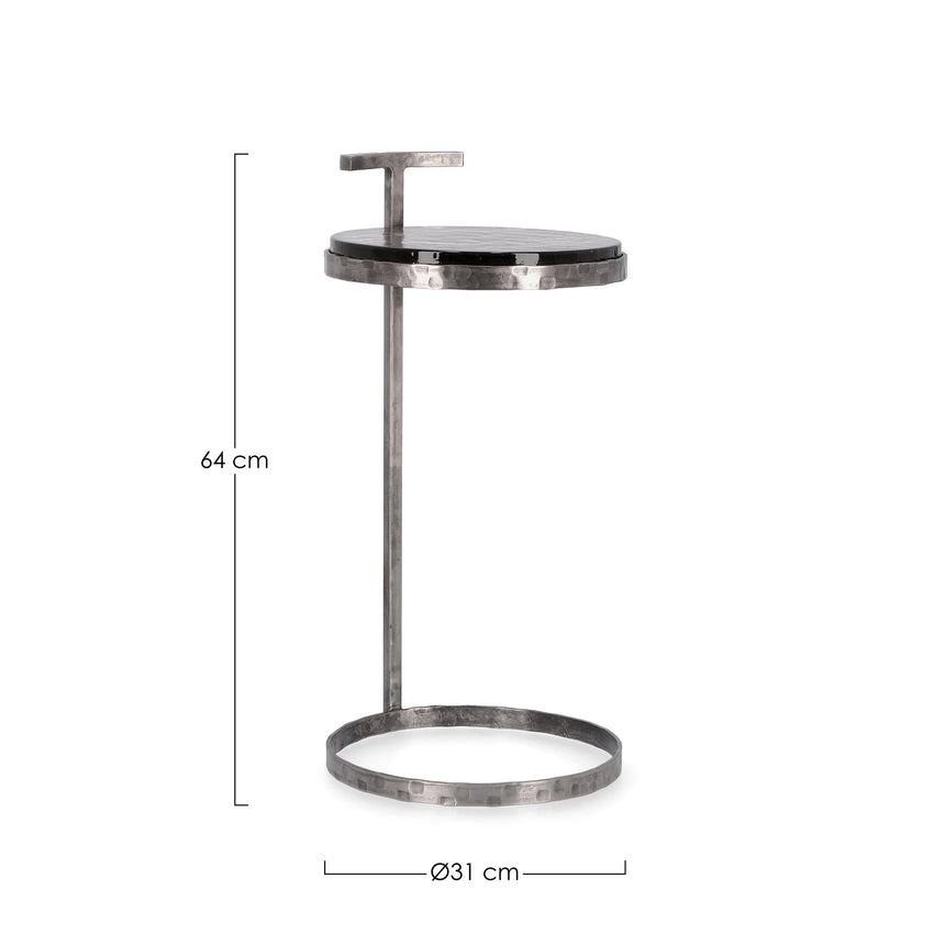 Couchtisch Zayla Rund Nickel Höhe 64cm - ZEN ZONE Furniture