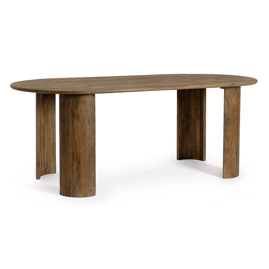 Esstisch Oval Braun 210x100cm Orlando - ZEN ZONE Furniture