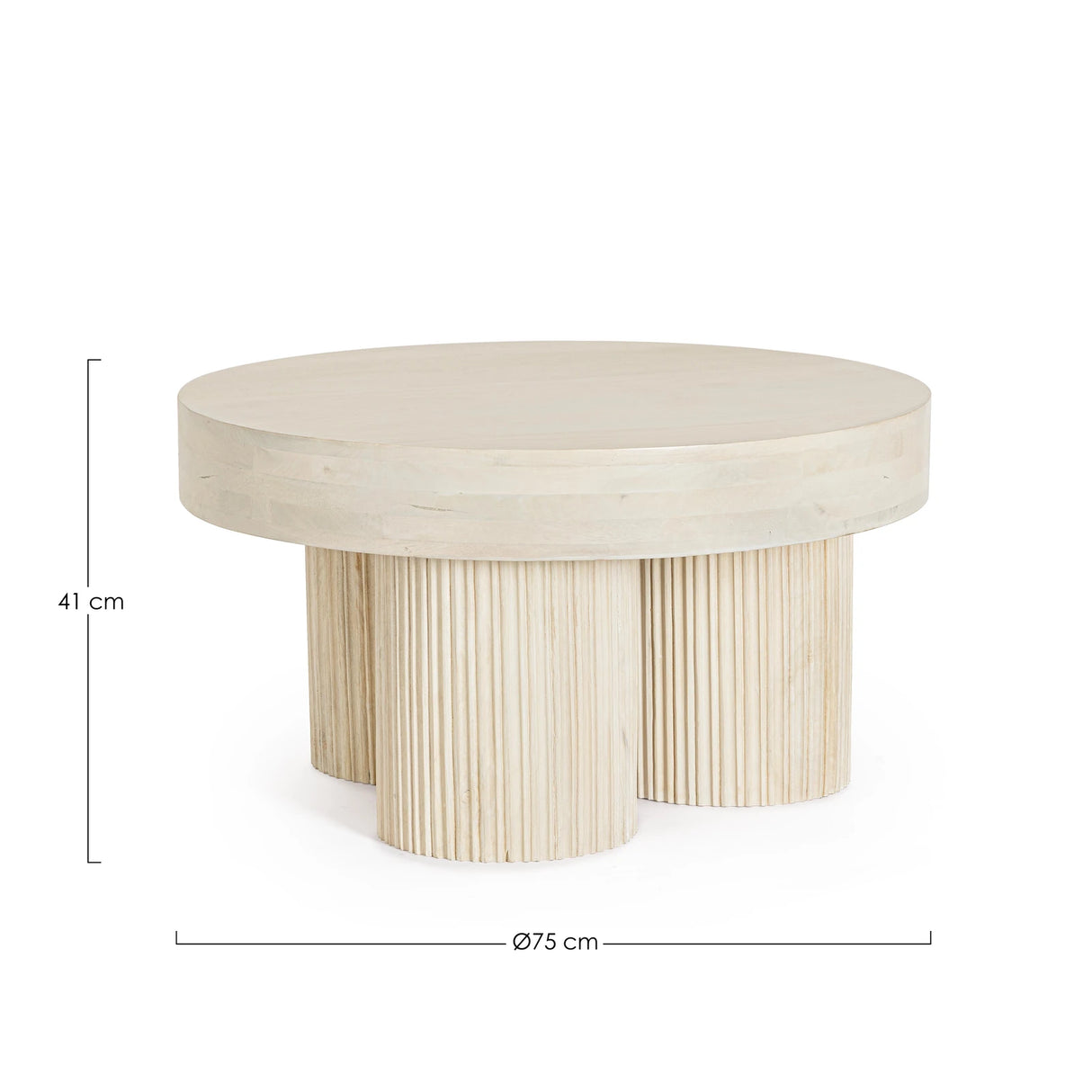 Beistelltisch Dacca Naturfarbe 75x75 - ZEN ZONE Furniture