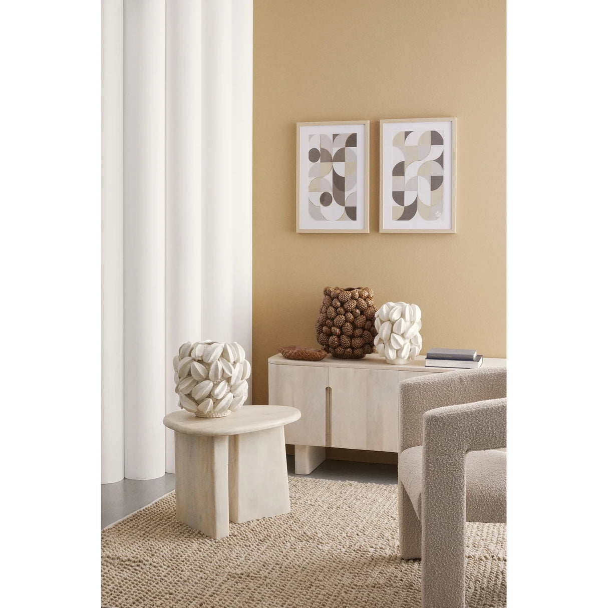 Beistelltisch Zacatecas Naturfarbe 60x45 - ZEN ZONE Furniture