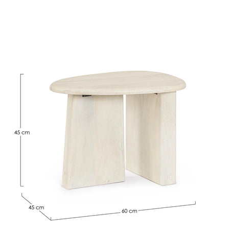 Beistelltisch Zacatecas Naturfarbe 60x45 - ZEN ZONE Furniture