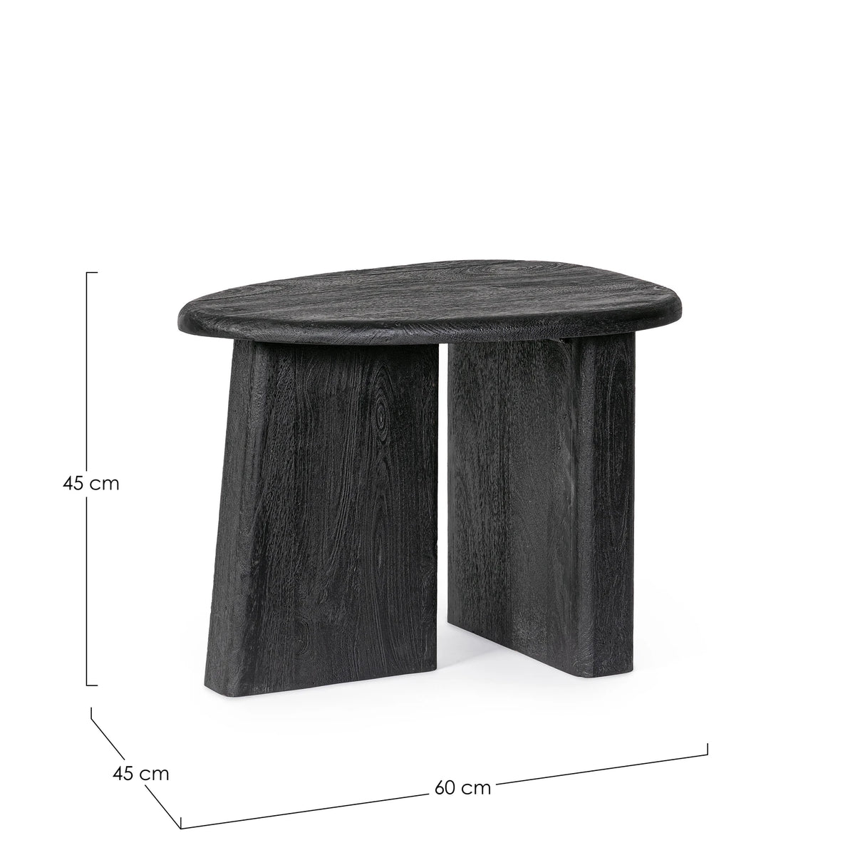 Beistelltisch Zacatecas Schwarz 60x45 - ZEN ZONE Furniture