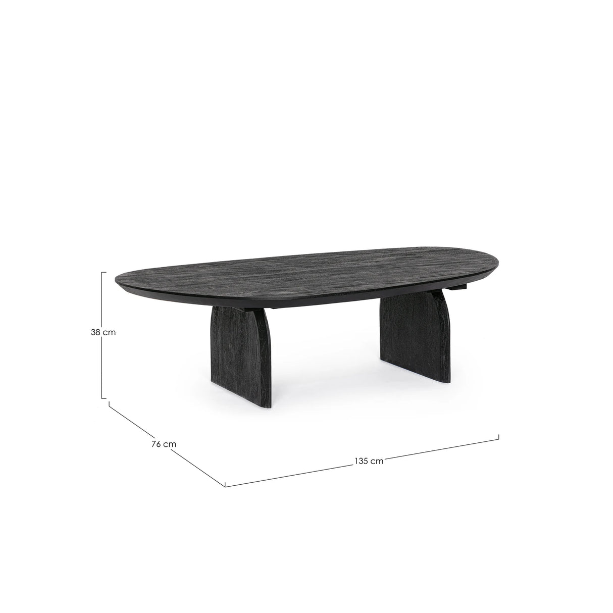 Beistelltisch Schwarz 135x76 Monterrey - ZEN ZONE Furniture