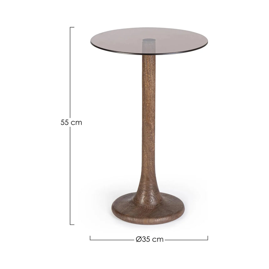 Aberdeen Couchtisch braun 35x35cm - ZEN ZONE Furniture