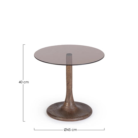 Couchtisch Braun rund 45x45 Aberdeen - ZEN ZONE Furniture