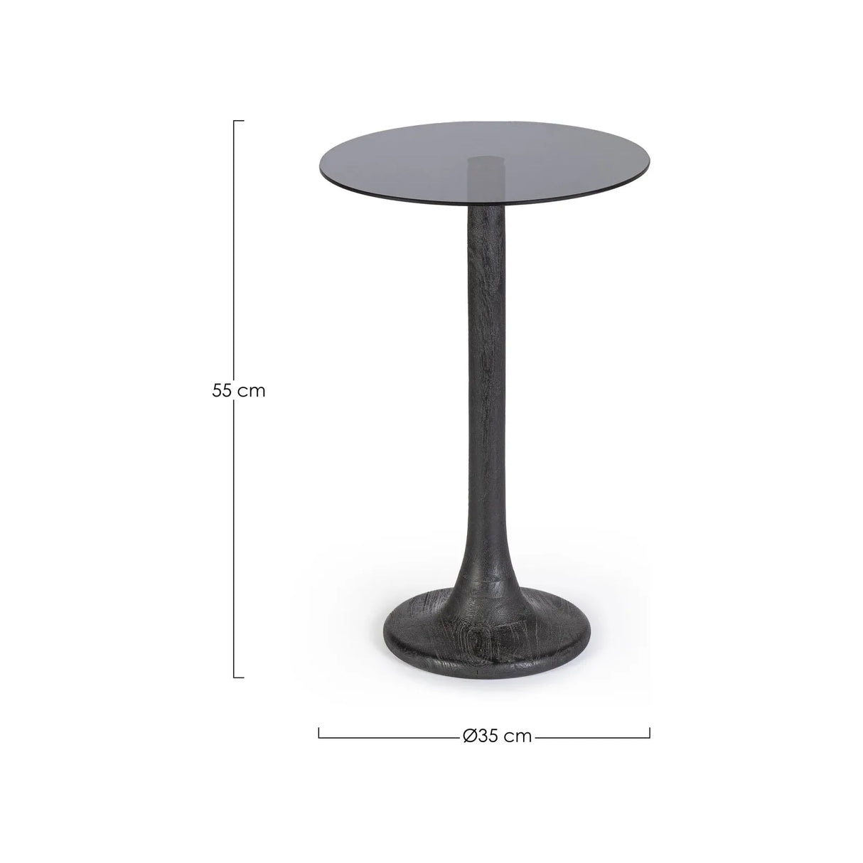 Aberdeen Couchtisch Schwarz 35x35 cm - ZEN ZONE Furniture