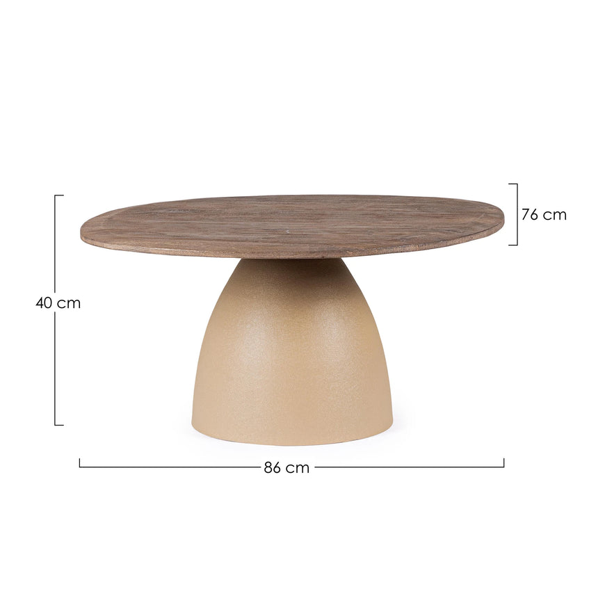 Couchtisch rustik Braun 86x86 Stanley - ZEN ZONE Furniture