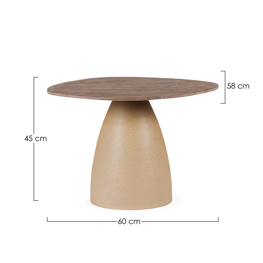 Couchtisch rustik Braun 60x60 Stanley - ZEN ZONE Furniture