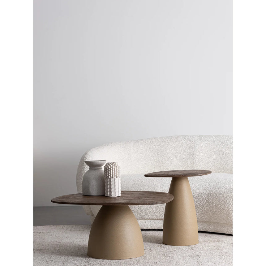 Couchtisch rustik Braun 50x50 Stanley - ZEN ZONE Furniture
