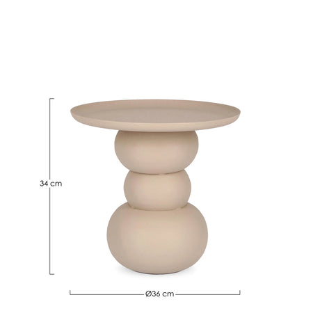 Couchtisch Beige rund 36x36 Alpa - ZEN ZONE Furniture