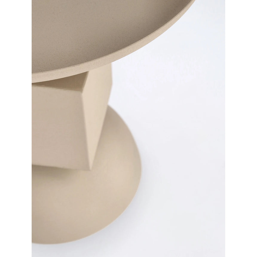 Couchtisch Beige rund 40,5x40,5 Alka - ZEN ZONE Furniture